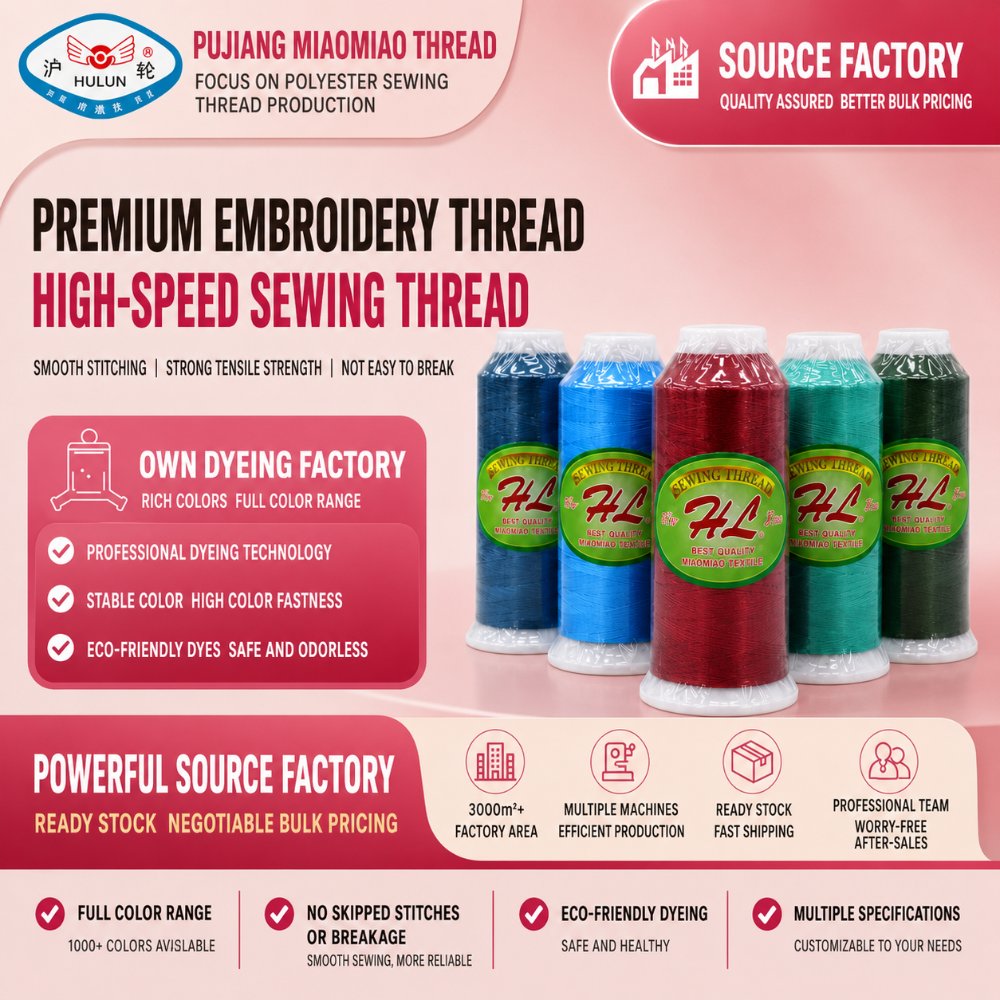 Polyester embroidery thread 120D/2 Polyester Embroidery Thread